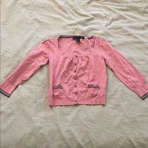 Mango Pink Button-Up Cardigan